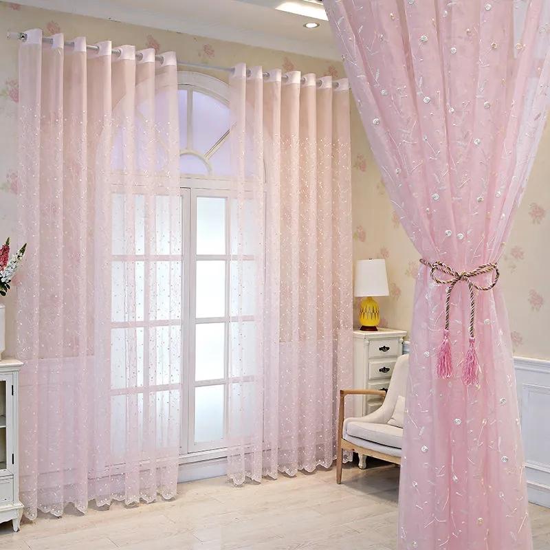 Paravan de fereastră de balcon Perdeau de fereastră Perdeau de fereastră brodat Tijă de perdea de dormitor