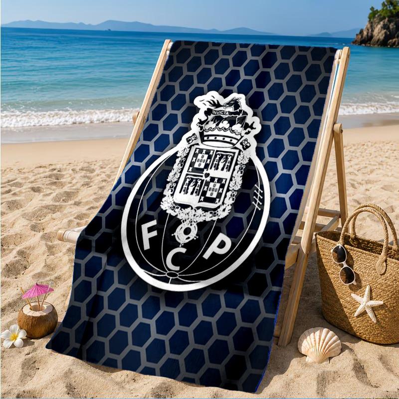 FC-Wappen-Design aufgedrucktes Mikrofaser-Strandtuch, Weich und saugfähig, Schnell trocknend, Ideal für Sommerreisen, Strand-Essential, Schwimmbad