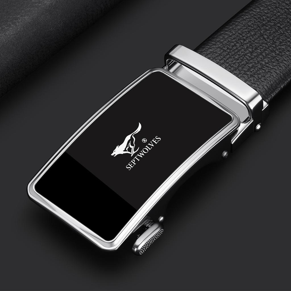 Belts for Men's Business Automatic Buckle Belt Head Layer Cowhide Belt Gift Comfortable Trousers