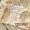 Women's Spring and Autumn Color Matched Pure Cotton 10A Antibacterial Extended Crotch Anti Glare Briefs