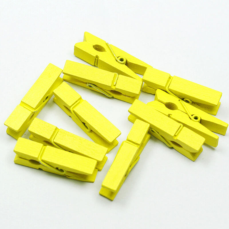 100Stück 25mm Mini Holzpflöcke Handwerk Hochzeit Holz Hängende Foto Kleine Clips