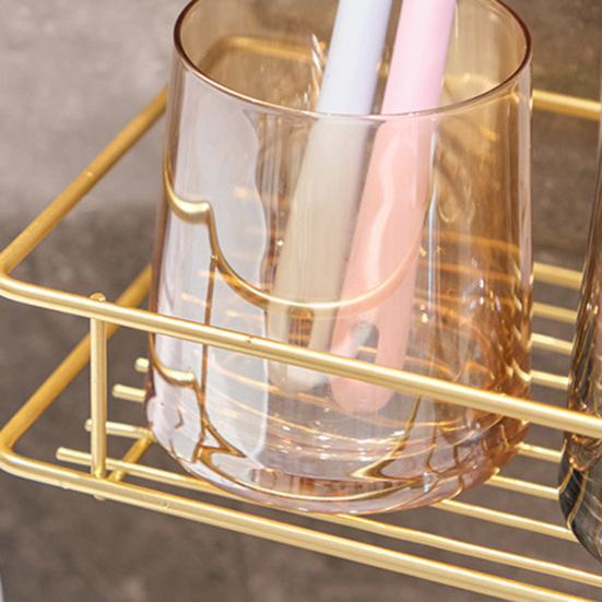 Adhesive Storage Rack Wall Mounted Large Capacity Rack with Hollow Drainage Anti-Rust Organizer for Bathroom Kitchen