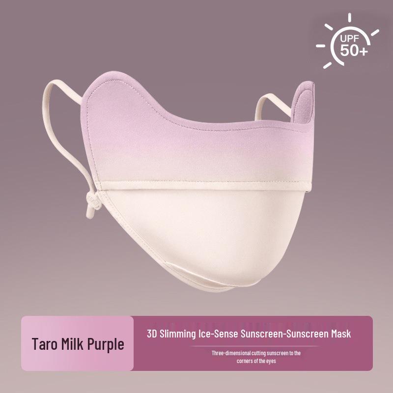 2025 Summer Women's Breathable Ice Silk Sunscreen Mask with Eye and Blush Protection