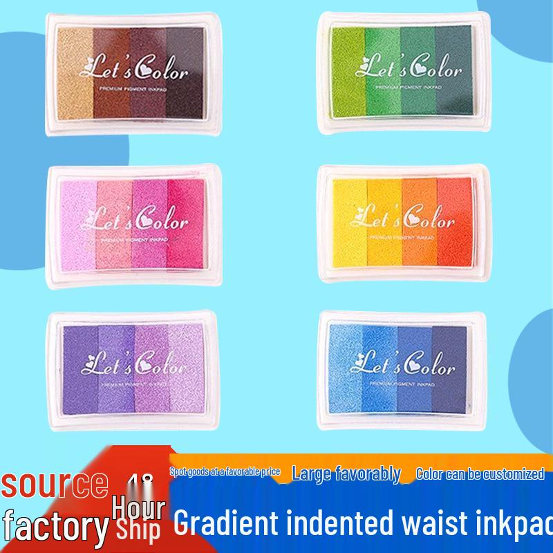 Children's 4-Color Gradient Finger Painting Ink Pad