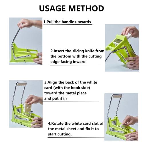 Entatial Potato Slicer, Long Handle Potato Chopper for Restaurants, Fruits, and Vegetables In the Kitchen