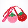 Cartoon Strawberry Plush Crossbody Bag Cute Strawberry Shoulder Bag Phone Bag Coin Pouch Wallet For Kid Adults Gift