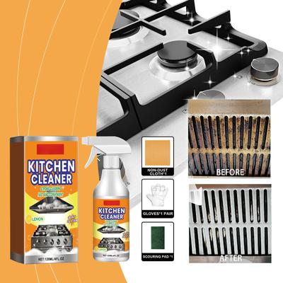 Kitchen Grease Cleaner Odstraňovač kuchyňského mastnoty Čistič řady digestoř Čistič výparů Heavy Oil Odmašťovací prostředek 120 ml