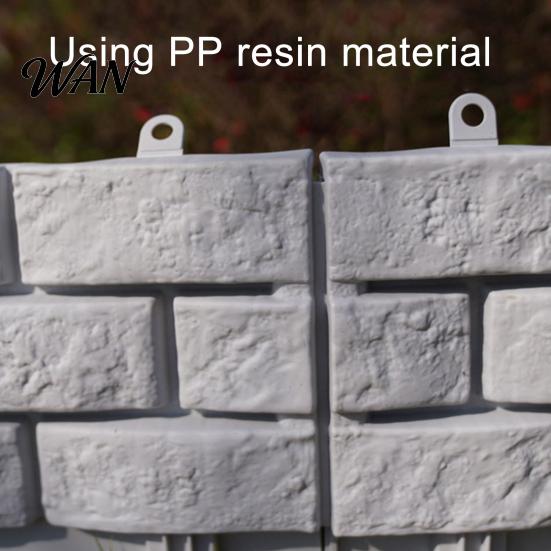 Lawn Border Fencing Plastic Garden Retaining Fence Brick Look Edging Outdoor Landscape Decorative Picket Panel for Flower Beds Paths Lawns Yard