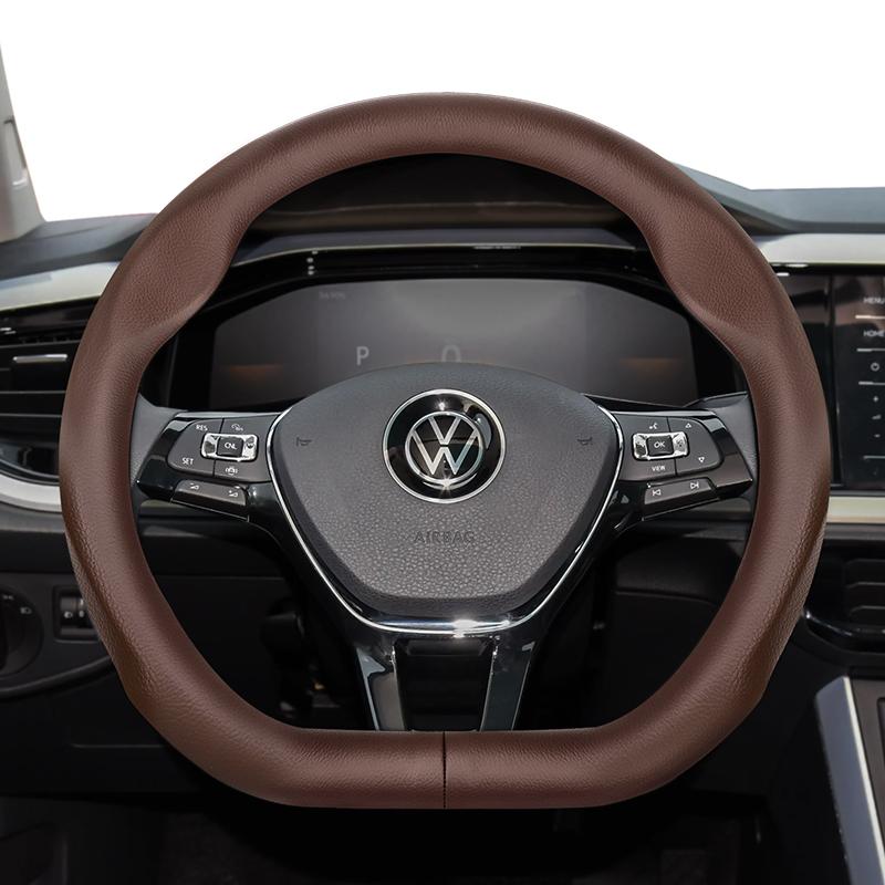 Für Volkswagen Runde D-förmige Lenkradabdeckung VW Polo Golf 4 5 6 7 Up Gol Passat B8 B7 CC Touran Tiguan T-Roc Touareg ID3