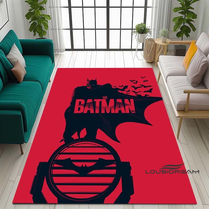 Cartoon Classic: Batman Area Rug — Batman Logo Accent Rug for Living Rooms & Kids' Bedrooms — Comfortable, Non-Slip, and Durable