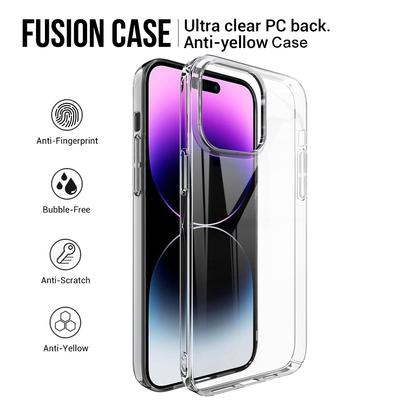 Dla iPhone 16 15 14 13 12 11 Pro X XR XS Max Kryształowo Przezroczysty Antywstrząsowy Przezroczysty Twardy Pokrowiec z PC