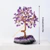 55KF Crystal Money Tree with Amethysts Cluster Base for Home Office Desktop Decors