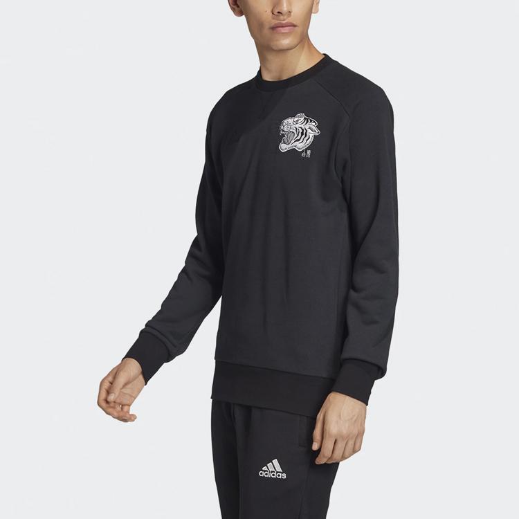 Adidas Juventus Football Sports Pullover Knit Sweatshirt Men Tops Black FI4887