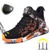 High Top Sicherheitsschuhe Herren Stahlkappe Arbeitsschuhe Herren Damen Arbeitssicherheitsstiefel Anti Smash Safety Unzerstörbarer Arbeitsstiefel Atmungsaktiv