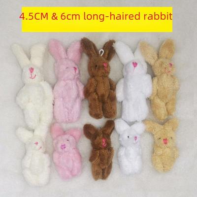 Plüsch Langhaarige Gelenkpuppe Hase mit Hochzeits- und Valentinstags-Accessoires zur Geschenkverpackung und Kinderdekoration.