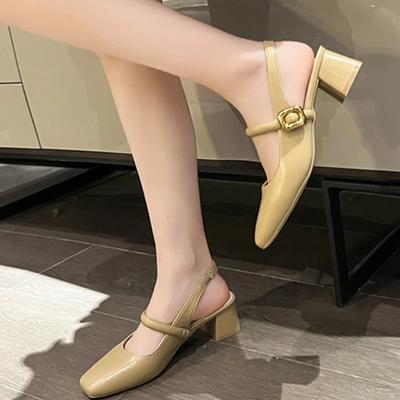 Summer Casual Fashion Square Toe Thick Heel Women's Sandals New Sexy Elegant Banquet Comfortable Toe High HeelsNO:5001