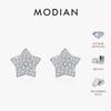 MODIAN D Shinning Moissanite 925 Silver Cute Stars Stud Earrings For Women Daily Party Fine Jewelry Accessories