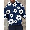 Men's 3D Striped Print Long-sleeve Hoodie, Comfortable, Breathable and Versatile Men's Top