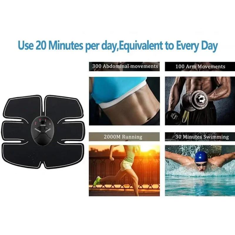 EMS Abs Stimulator Portable Fitness Workout Equipment for Men Women Home Office Equipment Intelligent Muscle Toner