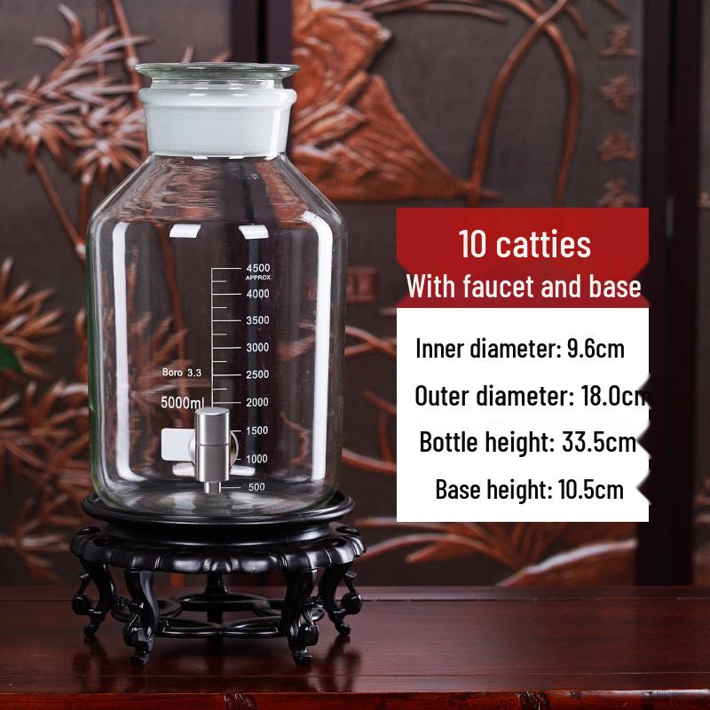 Glass Fermentation Jar with Faucet