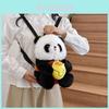 Mochila Infantil Panda de Pelúcia Fofa Abacate Maçã Mahjong Design de Cabana Para Crianças e Uso Diário