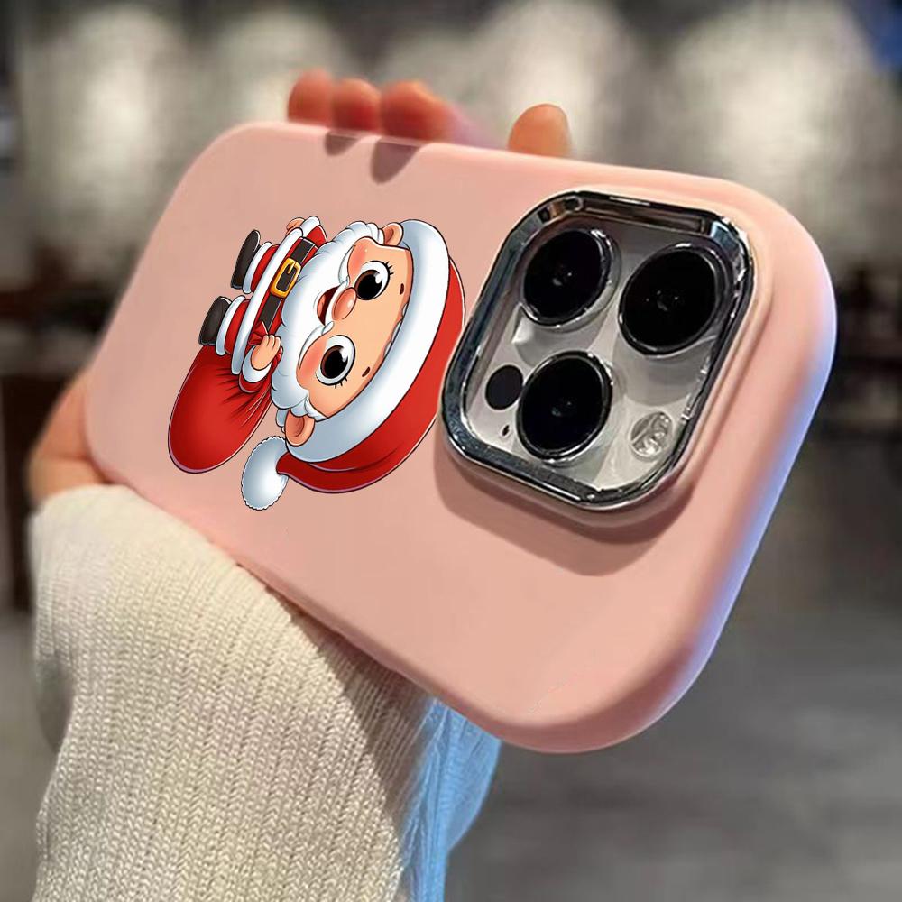 N98 La Mulți Ani Crăciun Fericit Huse pentru telefoane moi pentru iPhone 16 Pro Max Xiaomi 11 Lite Redmi 13C Note 11s Cadru placat Capac din spate pentru cameră