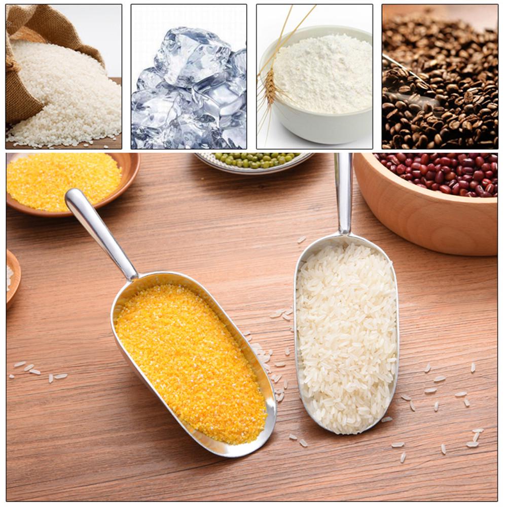 Commercial Grade Quality Kitchen Aluminum Multi Purpose Food Scoop Bartender's Ice Scoop