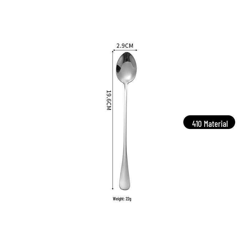 304 Stainless Steel Double-Headed Spiral Bar Spoon with Long Handle