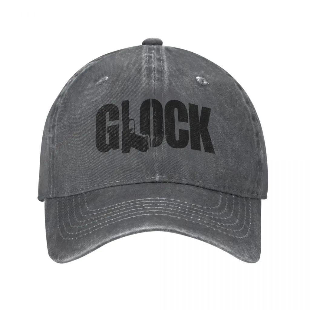 Glock Tactical Shooting Gun Baseball Caps Distressed Denim Snapback Cap Outdoor All Seasons Travel Unstructured Caps Hat