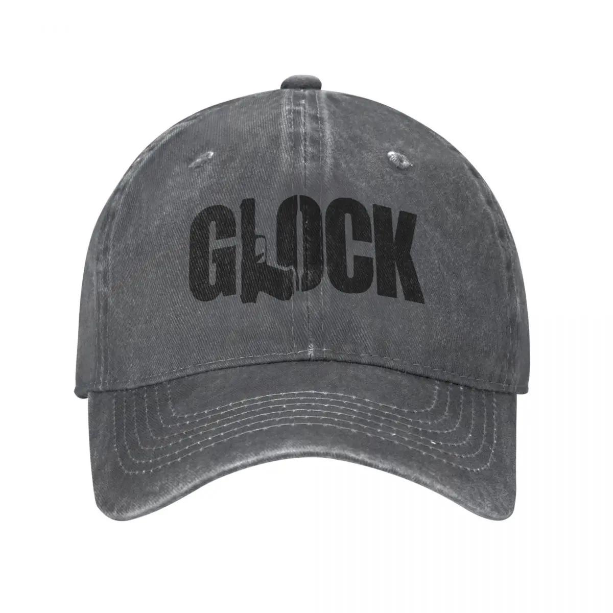 

Glock Tactical Shooting Gun Baseball Caps Distressed Denim Snapback Cap Outdoor All Seasons Travel Unstructured Caps Hat