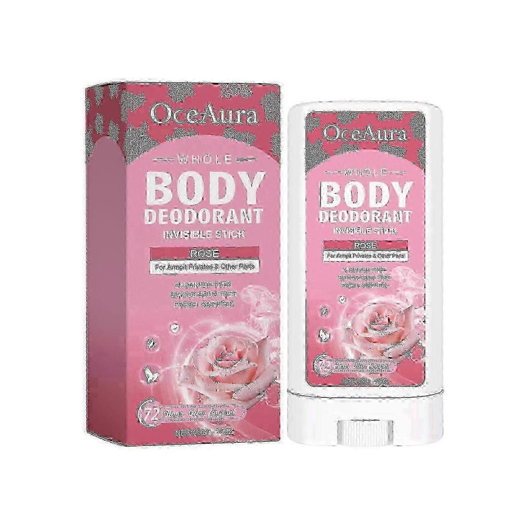 Whole Body Deodorant, Rose Fragrance Naturally Refreshing Lighten Underarm Odor Lasting Fragrance