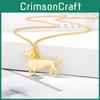Shape Animal Dachshund Pendant Necklace Alloy Chain Jewelry Unisex Gift Fashion