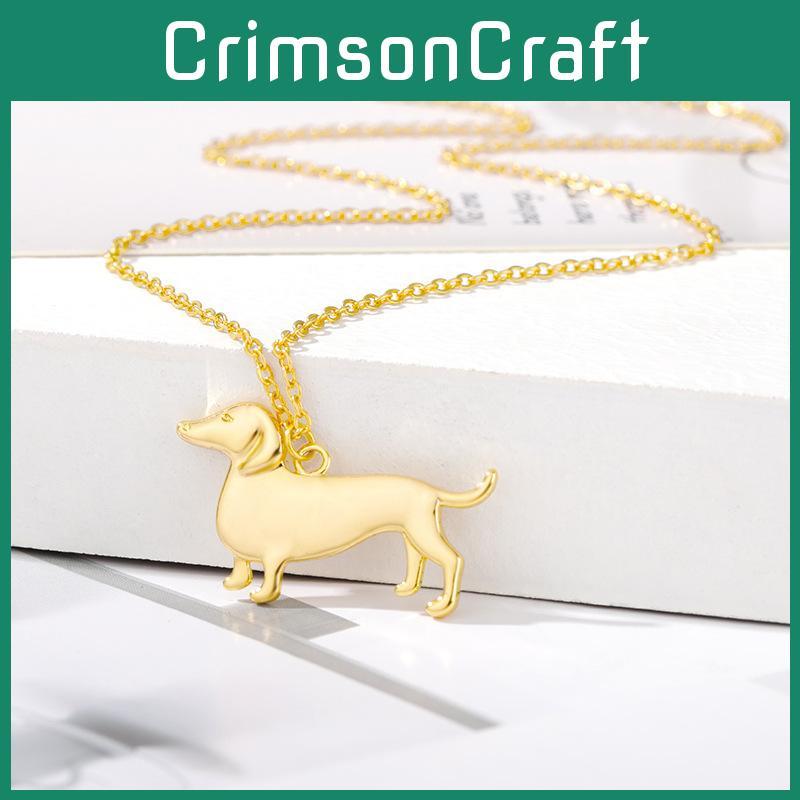 Shape Animal Dachshund Pendant Necklace Alloy Chain Jewelry Unisex Gift Fashion