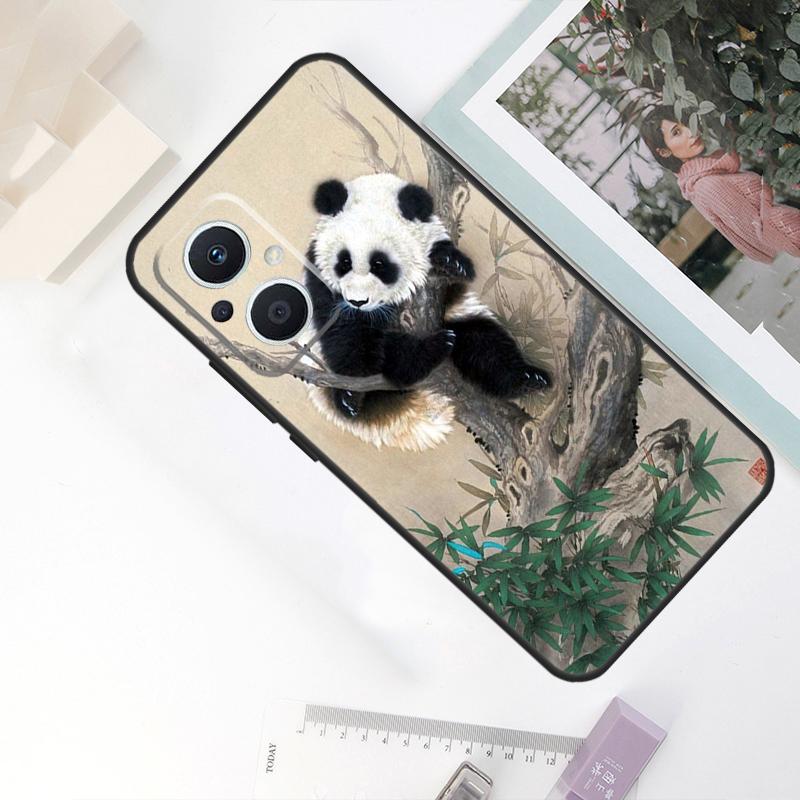 Panda Animal Cute Bear Case For OPPO Reno 11F 4Z 5Z 8T 10 Pro 4 6 7 8 5 Lite OPPO Find X6 Pro X2 X3 X5 Lite Cover