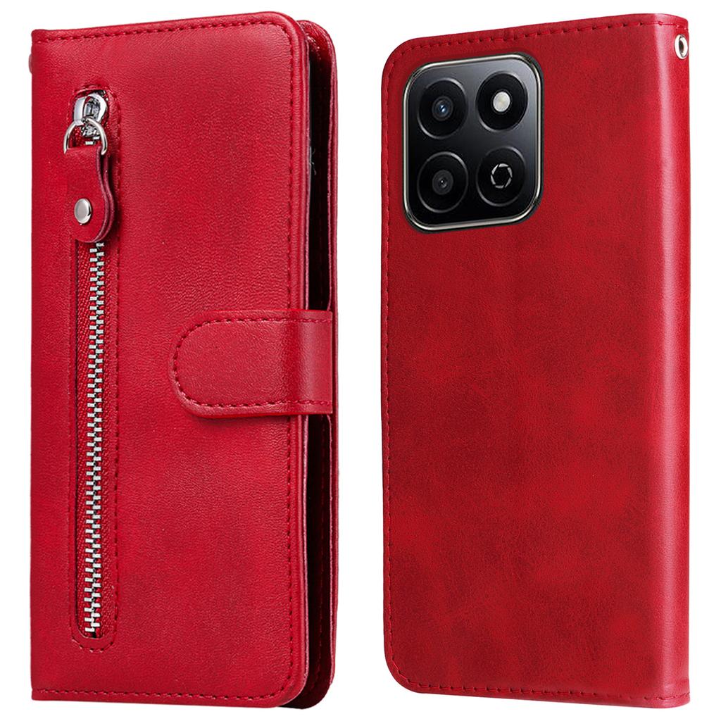 For Honor Play 60 Plus 5G Case Stand Zipper Wallet Phone Leather Cover