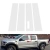 4Pcs Silvery Car Door Window Center Middle Column BC Pillar Post Cover Trim Fit For Ford F-150 2015-2021 Auto Exterior Parts
