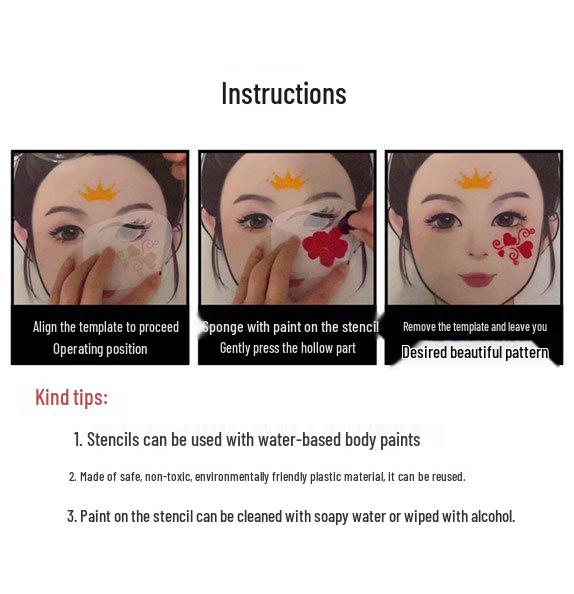 Kinderschminkschablone - Augen- & Körper-Make-up-Form