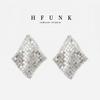 2026 New Diamond-Shaped Sequin Zircon Versatile Non-Fading Tassel Earrings Fashionable French Retro Women'S Earrings