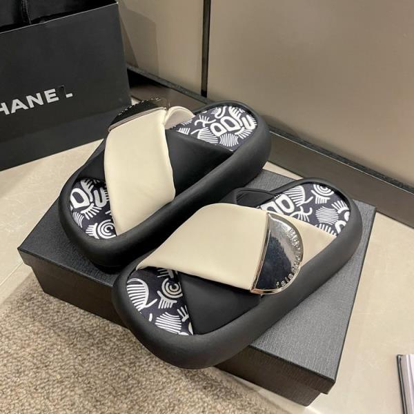 Fashion Female Shoes Summer Clogs Woman Multicolored Sandals Cross-Tied Low Ladies' Slippers Rubber Flip Flops Platform 2025 Beach