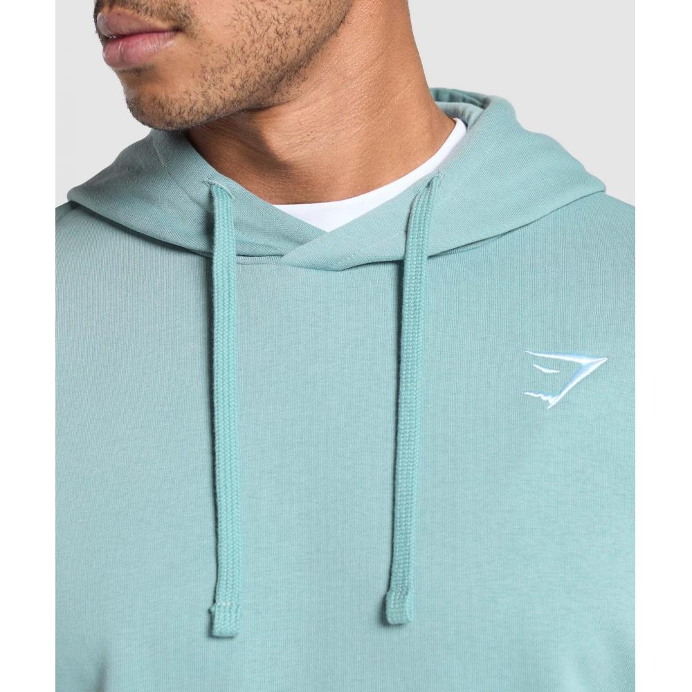 Gymshark CRest Oversized Hoodie Rest Blue A5a8o Udbb