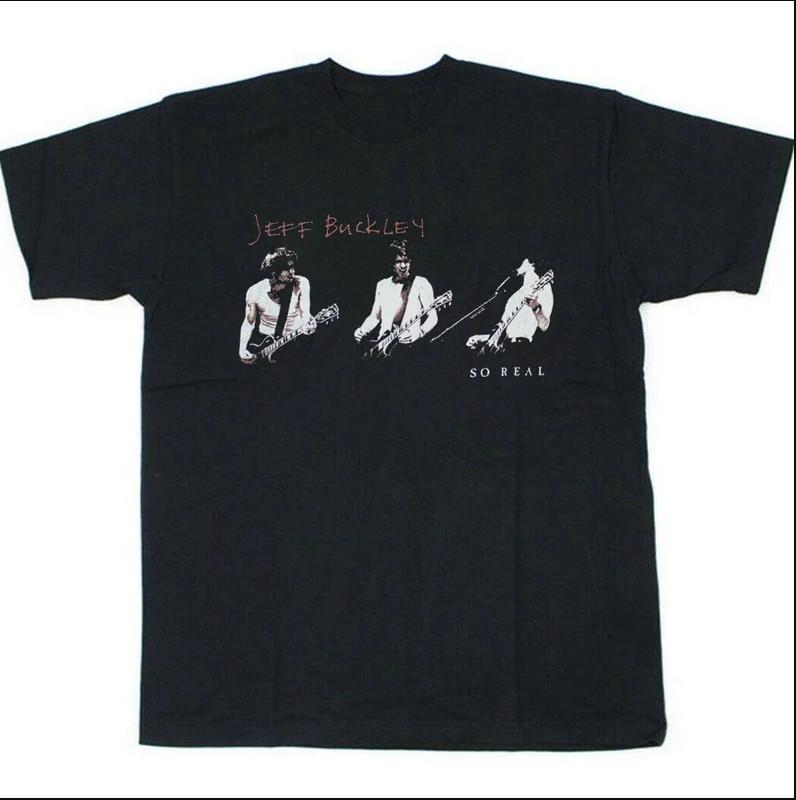 New 1994 JEFF BUCKLEY So Real T-shirt90s Jeff Buckley Tour Concert Teeblack Unisex T-Shirt XXXL 1950₽