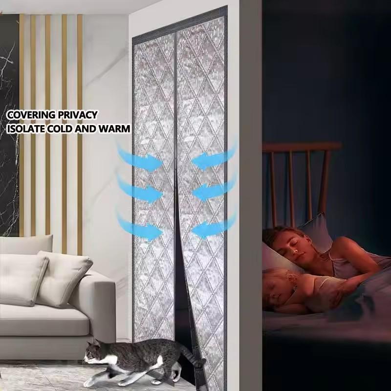 2026 New Winter Door Curtain Windproof Warm Partition Curtain Magnetic Door Curtain Punch-free Door Curtain Bedroom Block Curtain