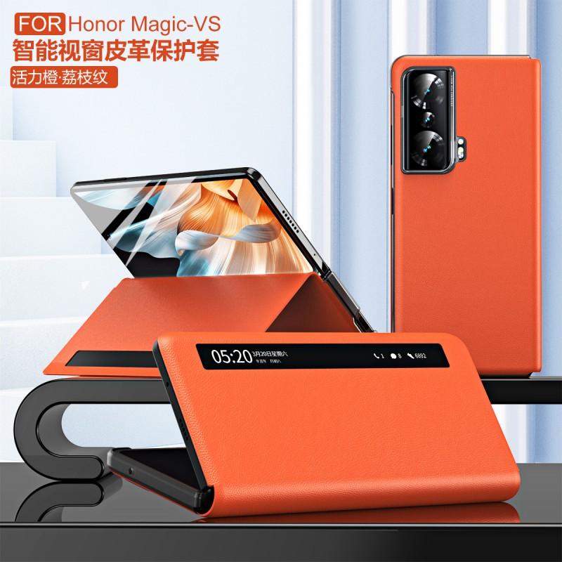 Slim Flip Case Honor Magic Foldable Phone With Smart Window View Stand Magnetic Shockproof PC Leather Cover