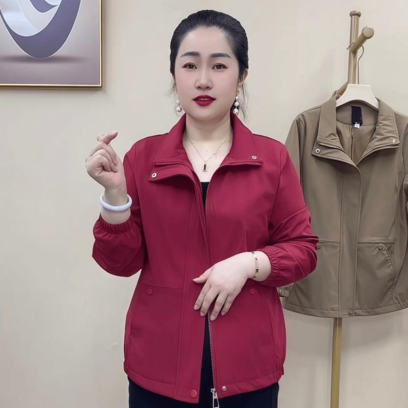 

Elegant Versatile Slimming Jacket for Middle-Aged Women - Style 612 (Spring/Autumn) 2XL [For 110-125 kg]