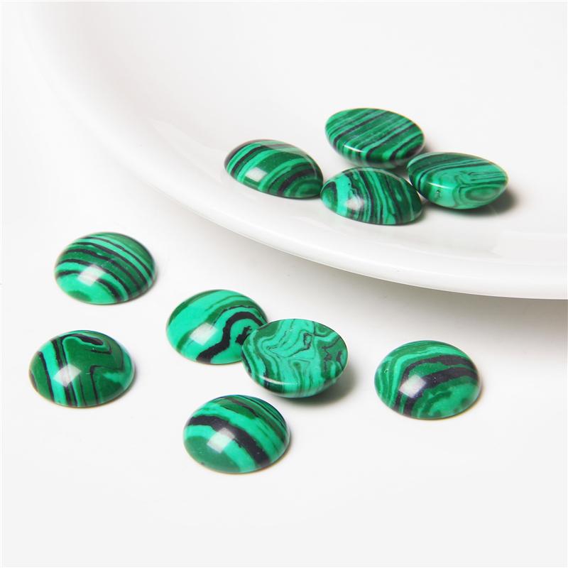 10pcs/pack Natural Stone Cabochon Beads Round 6/8/10/12/14mm Loose Gem Cabochon DIY Ring Pendants Necklace Accessories Wholesale 4mm