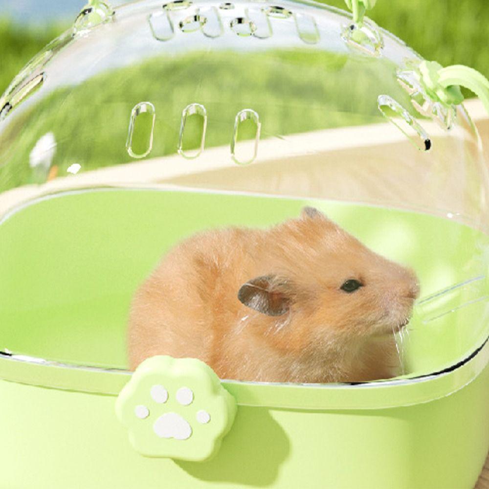 Transparent Hamster Cage Breathable Pet House Carry Holder Pet Carriers Cage  for Small Pet