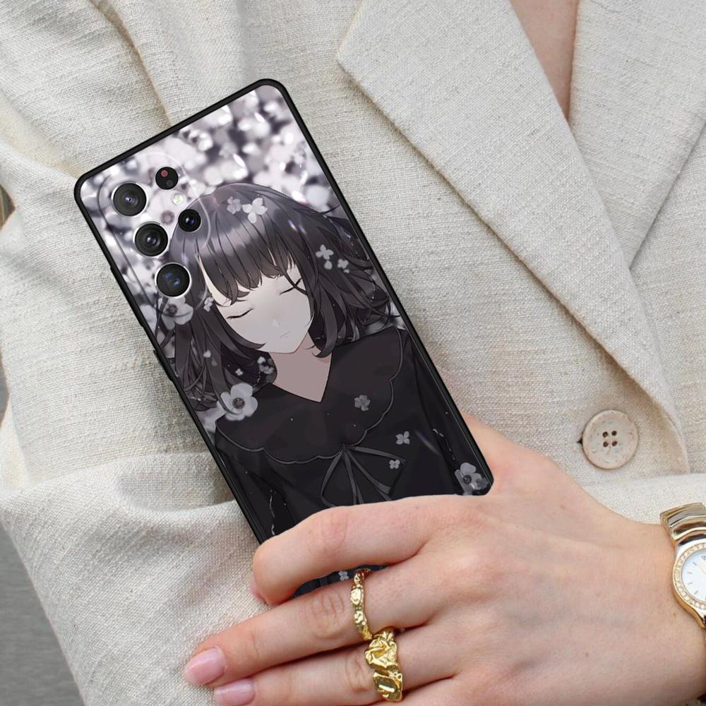 Sad Japanese Girl Cell Phone Case for Samsung Galaxy S26 Ultra S25 S24 S23 S22 S21 S20 Note10 Cover