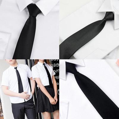 Red Clip On Tie Security Tie Doorman Steward Funeral Neck Tie Plain