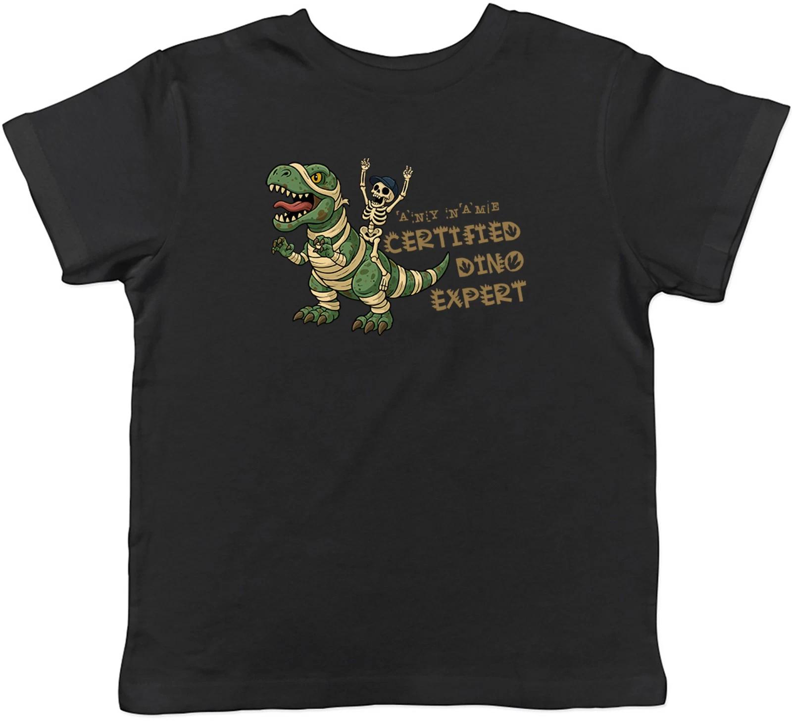Personalised Certified Dino Expert Dinosaur Kids T-Shirt Boys Girls Gift 110