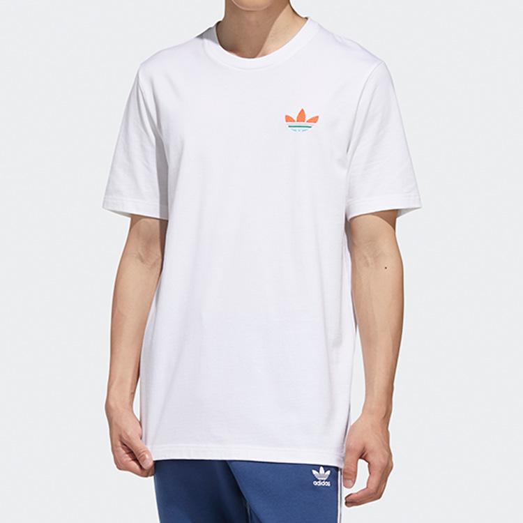 adidas Originals Trefoil Casual Short Sleeve Crewneck T-Shirt Men Tops White GP4306